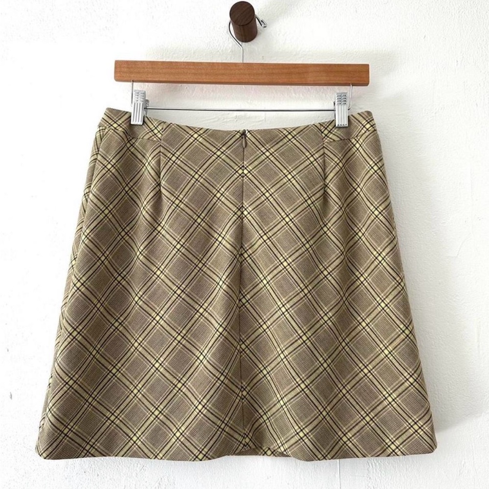 The Limited Plaid Mini Skirt in Brown and Tan - Picture 2 of 4